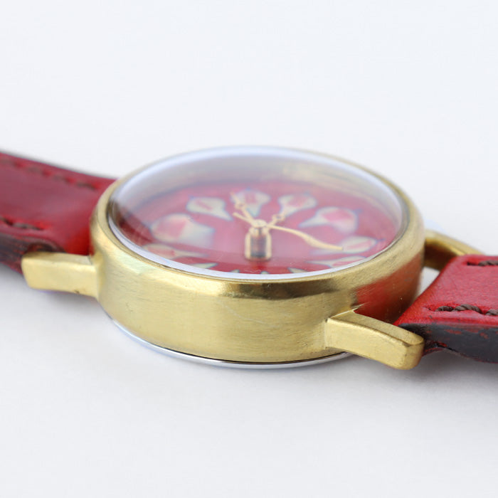 ARKRAFT Watchmaker Hidekazu Araki Handmade Watch “Janis Small” Sunset Fireworks Shell Dial Ladies Women [AR-C-030-RD] 