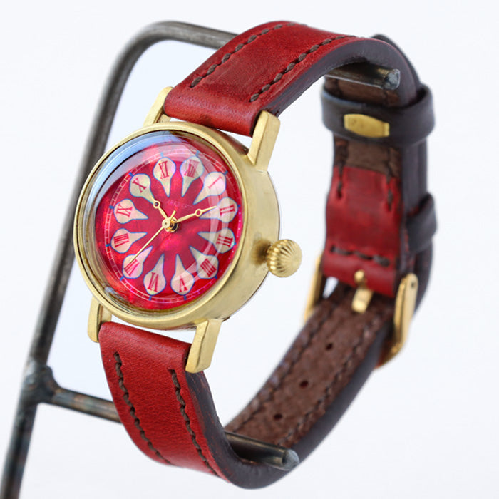 ARKRAFT Watchmaker Hidekazu Araki Handmade Watch “Janis Small” Sunset Fireworks Shell Dial Ladies Women [AR-C-030-RD] 