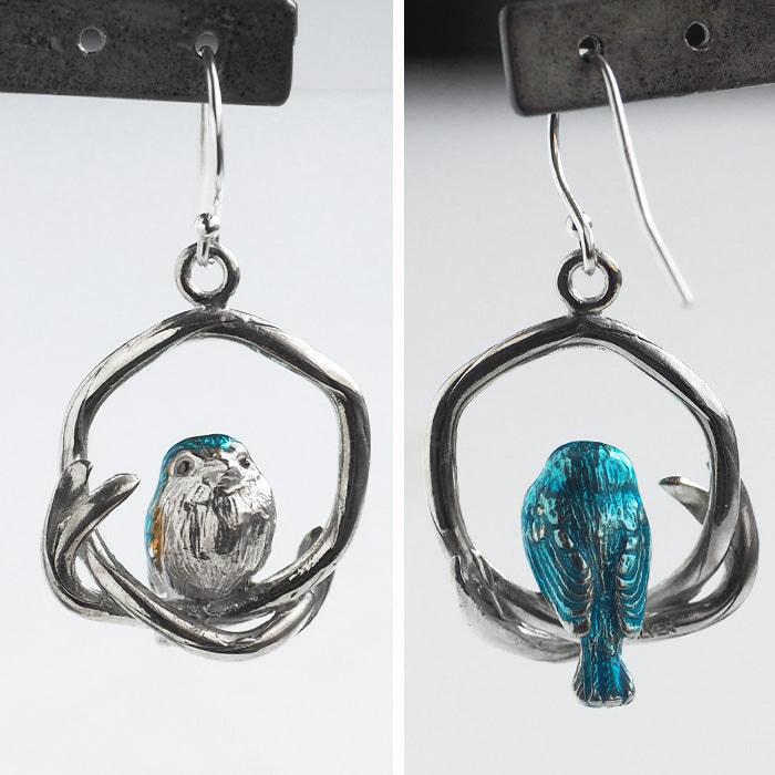 naturama (Natulama) Blue Robin Earring Silver 925 Single Ear [AY68] AramaRoots Kato Shinsuke Handmade Accessory Brand