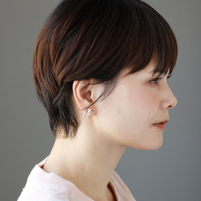 naturama(ナチュラマ) もこもこ トイプードル ピアス シルバー925 片耳 [AY93SV] AramaRoots(アラマルーツ) 加藤心姿