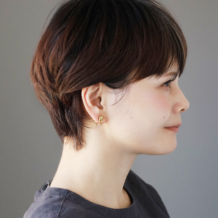 naturama(ナチュラマ) もこもこ トイプードル ピアス ブラウン 24金メッキ シルバー925 片耳 [AY93SV-BR] AramaRoots(アラマルーツ) 加藤心姿