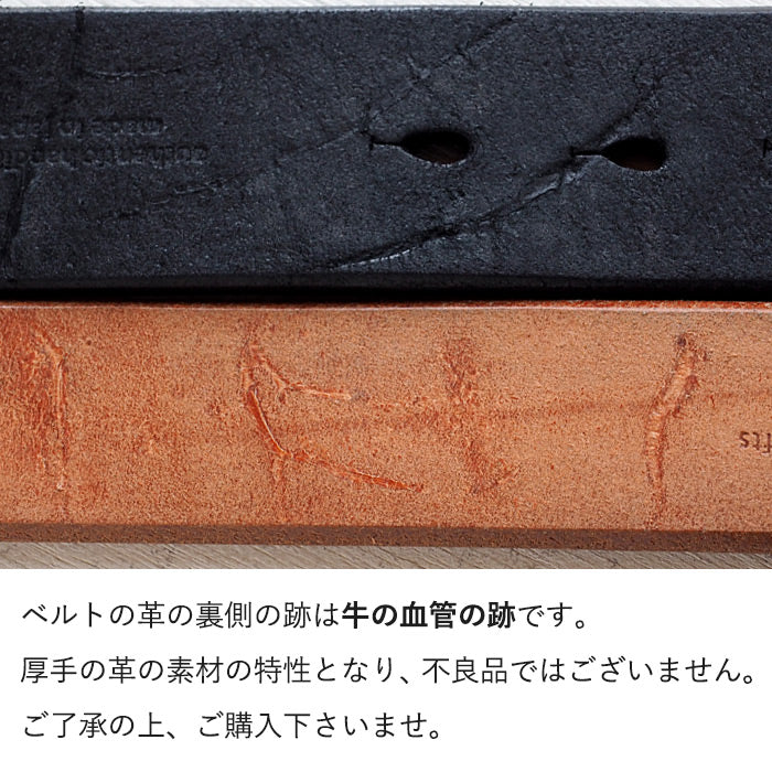 [10 sizes] Dady Bends Leather Standard Belt 40mm Width Cowhide Men's Genuine Leather Black Tanned Leather [DD1212] Taito-ku, Tokyo Belt Brand Founded in 1925