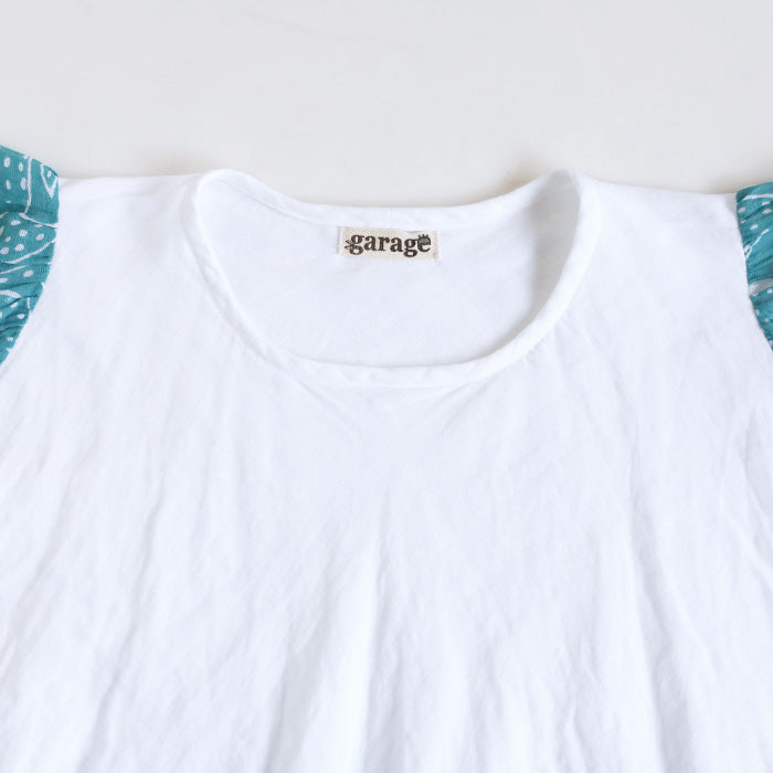 【2色】ガーゼ服工房 garage（ガラージ）ダブルガーゼ ジンベイザメ パフブラウス レディース [BL-44]  中西達也・中西陽子 ガーゼ服 ハンドメイド ブランド