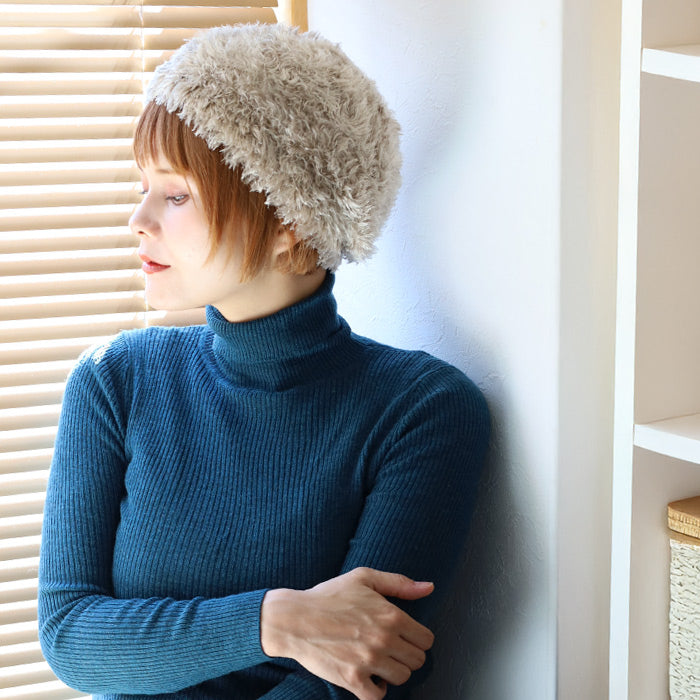 Hasegawa Silk Fur Knit Cap for Women [CA0726] Hasegawa Shoten Silk Brand Watch Hat