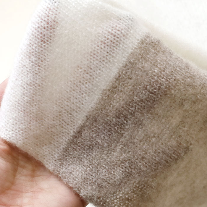 AND WOOL Cashmere Two-tone Snood [CAA-044] Shimada City, Shizuoka Prefecture Keiichi Muramatsu Knitwear Brand 