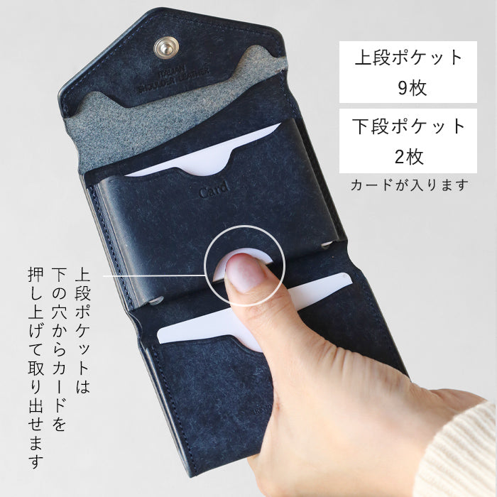 CRAMP Pueblo Leather Compact Bifold Wallet for Men and Women [CR-170PB] 