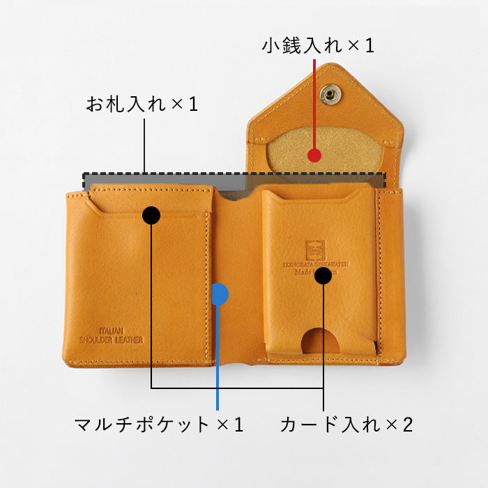 [7 colors] CRAMP Shrink Leather Garcon Bi-fold Wallet (with coin purse) for Men and Women [CR-175] Taito-ku, Tokyo Leather Wallets Leather Accessories Brand