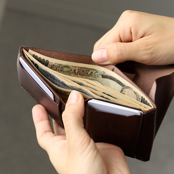 [7 colors] CRAMP Shrink Leather Garcon Bi-fold Wallet (with coin purse) for Men and Women [CR-175] Taito-ku, Tokyo Leather Wallets Leather Accessories Brand