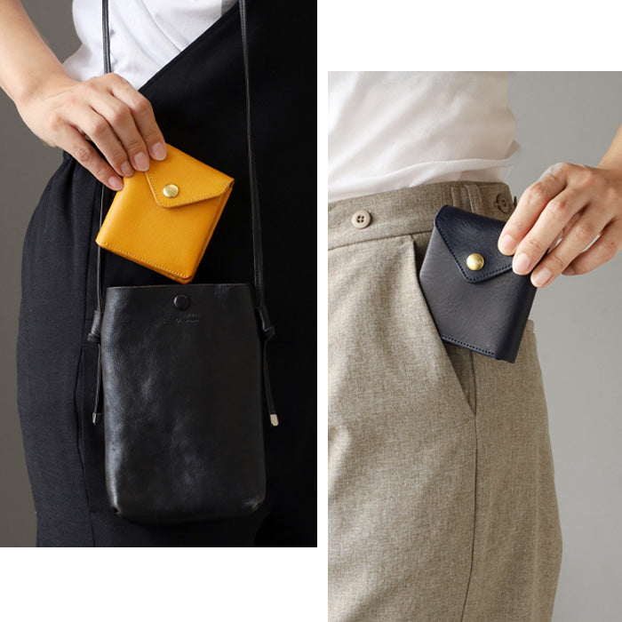 [7 colors] CRAMP Shrink Leather Garcon Bi-fold Wallet (with coin purse) for Men and Women [CR-175] Taito-ku, Tokyo Leather Wallets Leather Accessories Brand