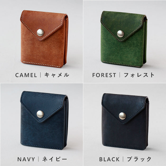 CRAMP (Cramp) Pueblo Leather Slim Wallet, Bifold Wallet for Men and Women [CR-175PB]