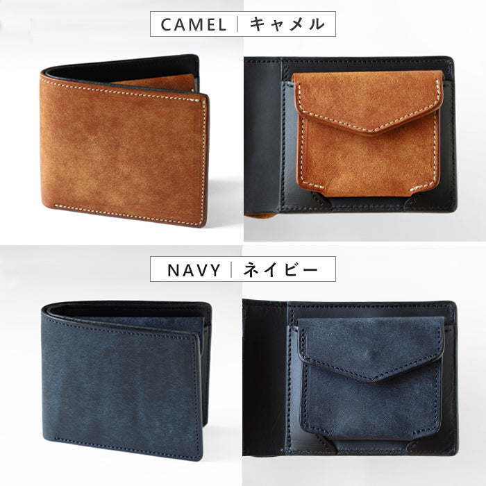 CRAMP Pueblo Leather Detachable Coin Case Bi-fold Wallet for Men and Women [CR-601] Taito-ku, Tokyo Leather Wallets Leather Accessories Brand 
