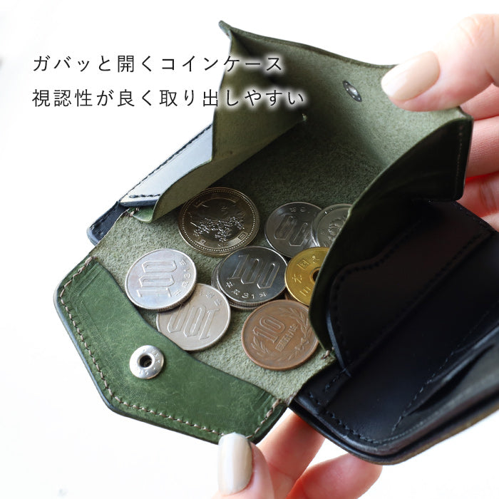 CRAMP Pueblo Leather Detachable Coin Case Bi-fold Wallet for Men and Women [CR-601] Taito-ku, Tokyo Leather Wallets Leather Accessories Brand 