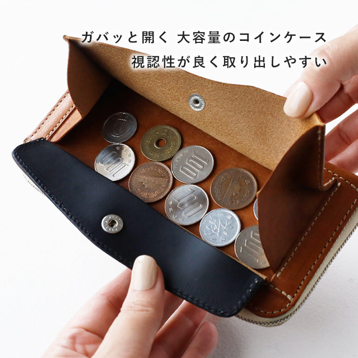 CRAMP Pueblo Leather Long Wallet Round Zipper Men's Women's [CR-604] Taito-ku, Tokyo Leather Wallet Leather Accessories Brand 