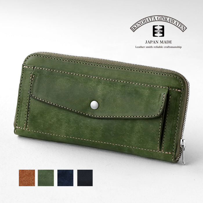 CRAMP Pueblo Leather Long Wallet Round Zipper Men's Women's [CR-604] Taito-ku, Tokyo Leather Wallet Leather Accessories Brand 