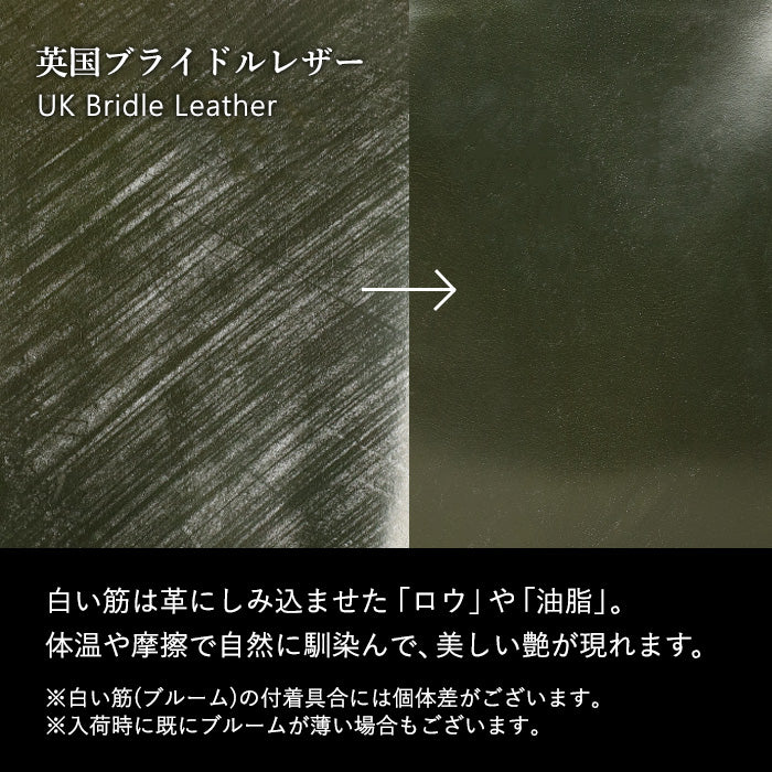 CRAMP UK Bridle Leather Compact Bifold Wallet (with Coin Purse) with Brass Hardware for Men and Women [CR-920] Taito Ward, Tokyo Leather Wallets and Accessories Brand 