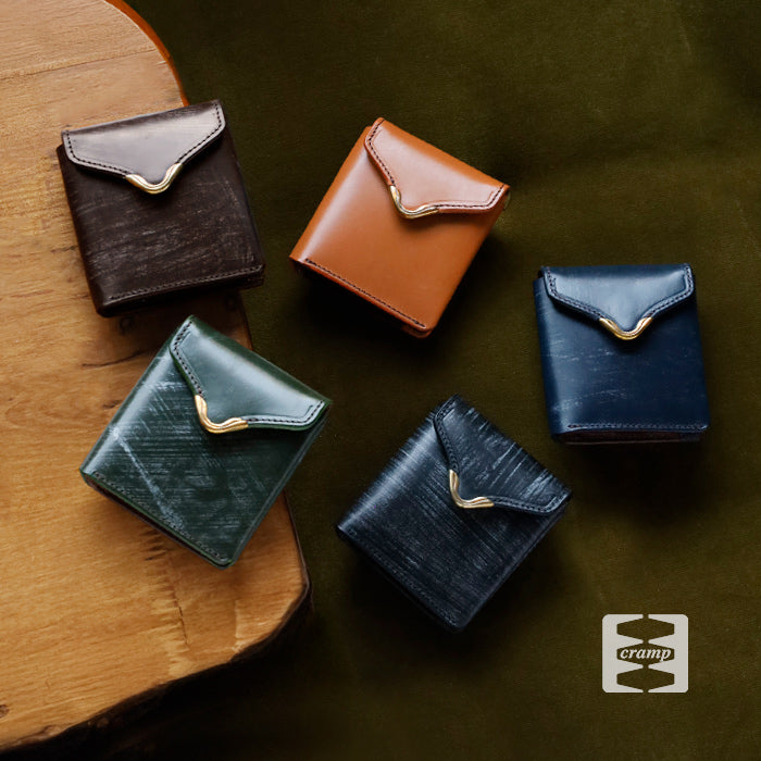 CRAMP (Cramp) UK Bridle Leather Trifold Wallet (with coin purse) Brass Hardware Men's &amp; Women's [CR-928] Leather Wallet &amp; Accessories Brand from Taito-ku, Tokyo