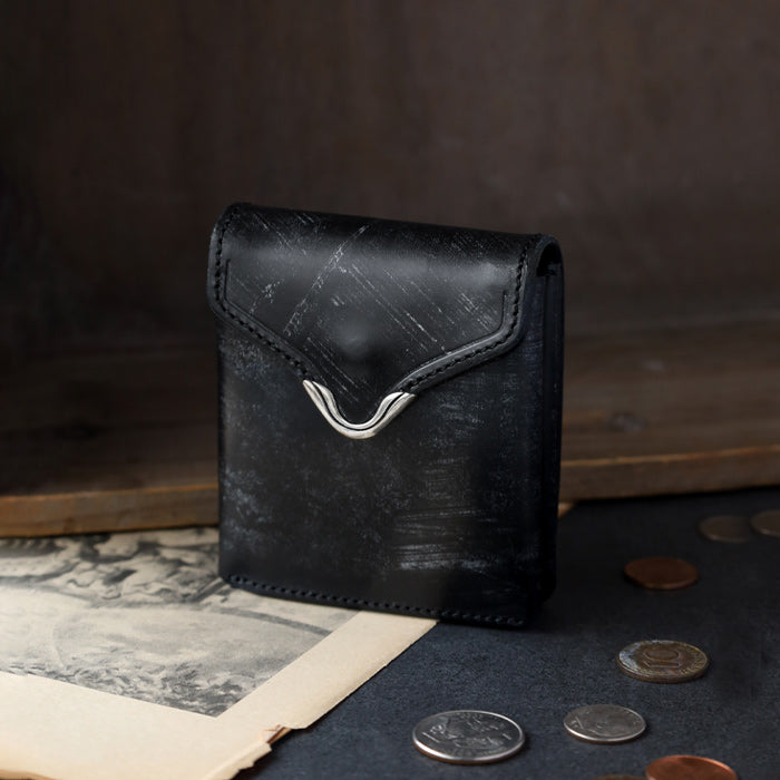 CRAMP Bridle Leather Garcon Bi-fold Wallet (with Coin Purse) Black [CR-928SP] Taito-ku, Tokyo Leather Wallets Leather Accessories 