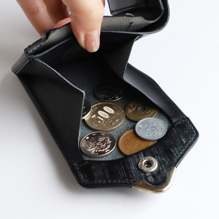 CRAMP Bridle Leather Garcon Bi-fold Wallet (with Coin Purse) Black [CR-928SP] Taito-ku, Tokyo Leather Wallets Leather Accessories 