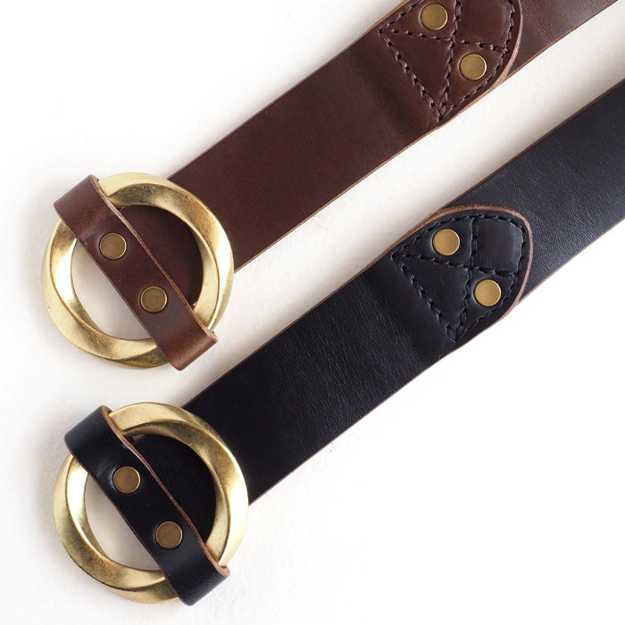 Dady Horween Aniline Chromexcel Leather Ring Belt Men's [DD1056] 