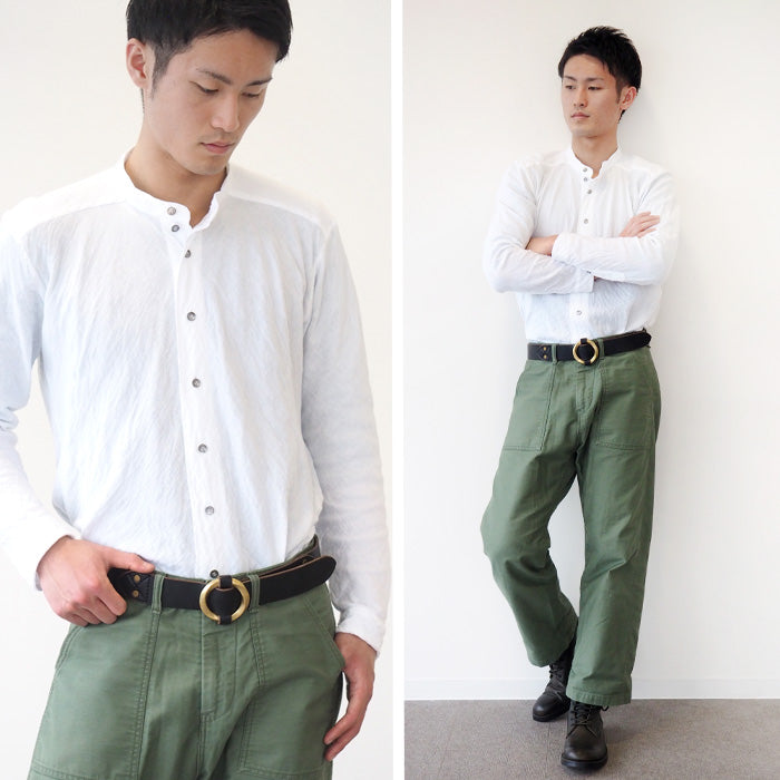 Dady Horween Aniline Chromexcel Leather Ring Belt Men's [DD1056] 