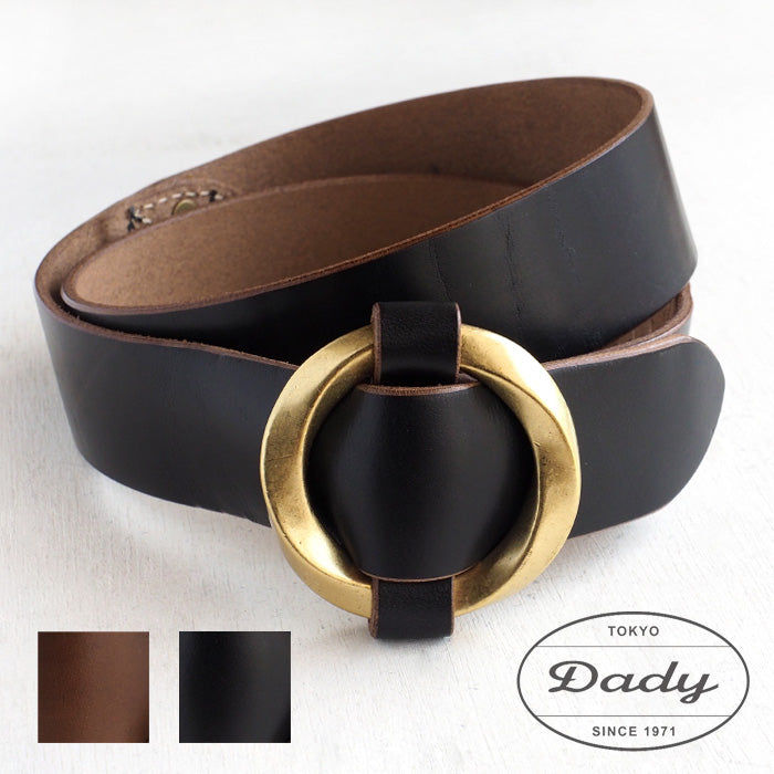 Dady Horween Aniline Chromexcel Leather Ring Belt Men's [DD1056] 