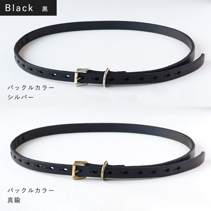 Dady Ben's Leather Long Narrow Belt 18mm Width Men's [DD1210] 