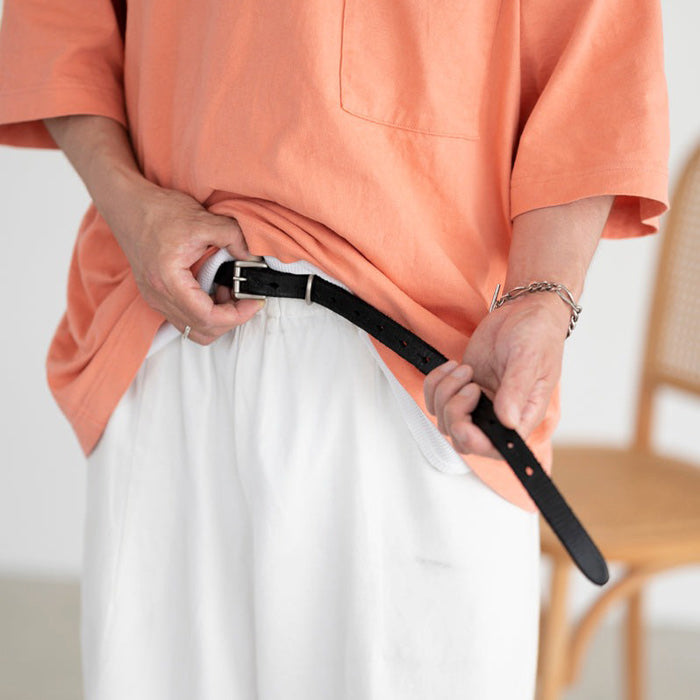 Dady Ben's Leather Long Narrow Belt 18mm Width Men's [DD1210] 