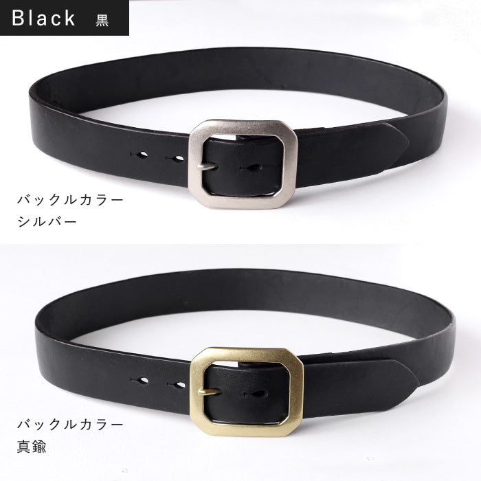 デサント★ブラック×ベージュ★本革★一枚革★レザーベルト★【メンズ】 10サイズ】Dady(ダディ) ベンズレザー スタンダードベルト 40mm幅 牛革