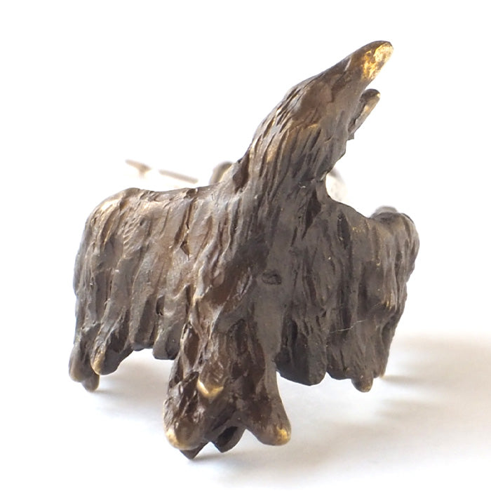 DECOvienya handmade accessories Crow Earrings Gold (Brass) Oxidized finish Single ear [DE-079G]