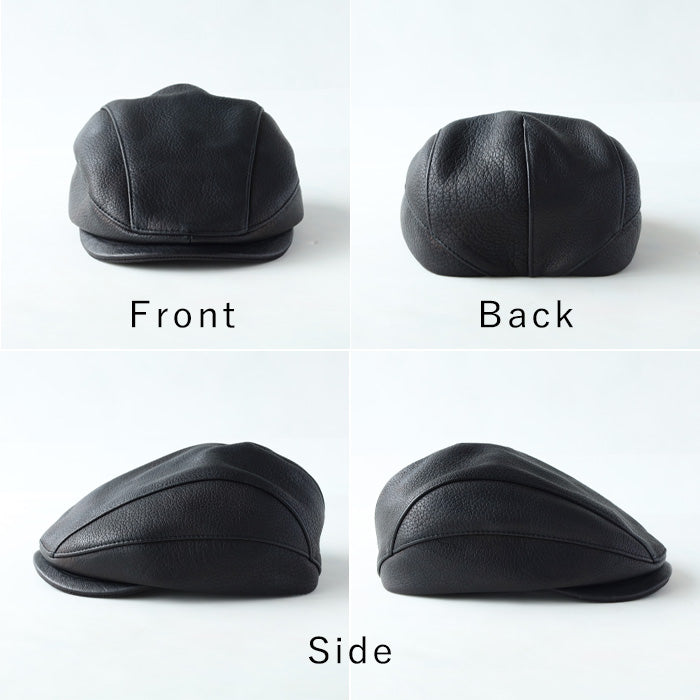 【3色】 革工房PARLEY（パーリィー） ハンチングハット ディアスキン 鹿革 メンズ [DS-20]