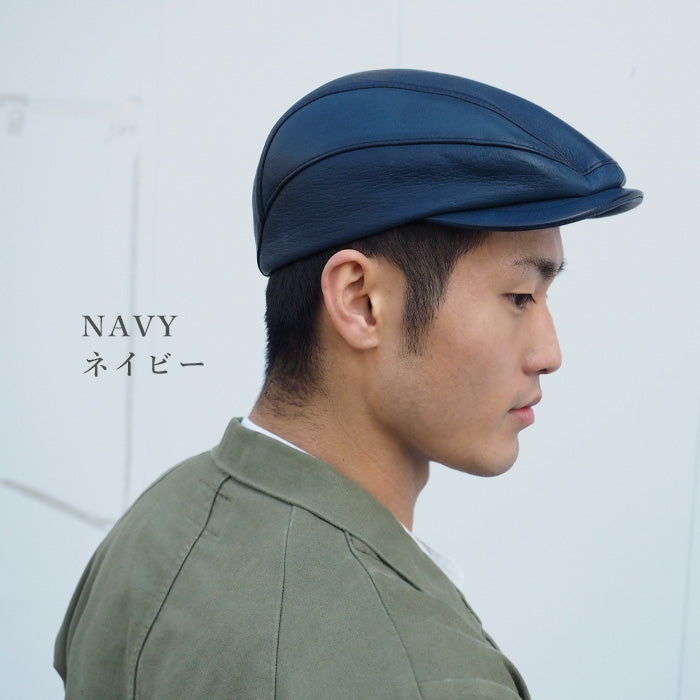 【3色】 革工房PARLEY（パーリィー） ハンチングハット ディアスキン 鹿革 メンズ [DS-20]