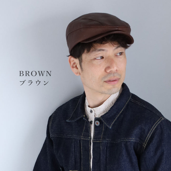 【3色】 革工房PARLEY（パーリィー） ハンチングハット ディアスキン 鹿革 メンズ [DS-20]
