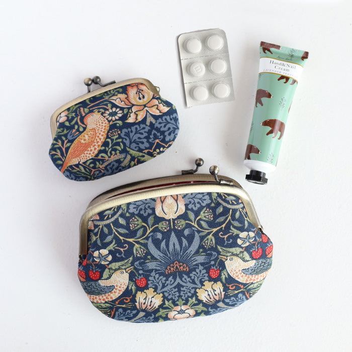 poussette Gamaguchi 4.5 inch "Strawberry thief" Gamaguchi author Daisuke Ogawa's gamaguchi coin purse coin case [g45230001]