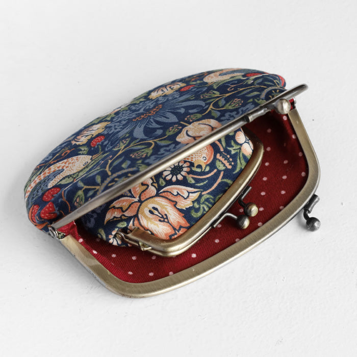 poussette Gamaguchi 4.5 inch "Strawberry thief" Gamaguchi author Daisuke Ogawa's gamaguchi coin purse coin case [g45230001]