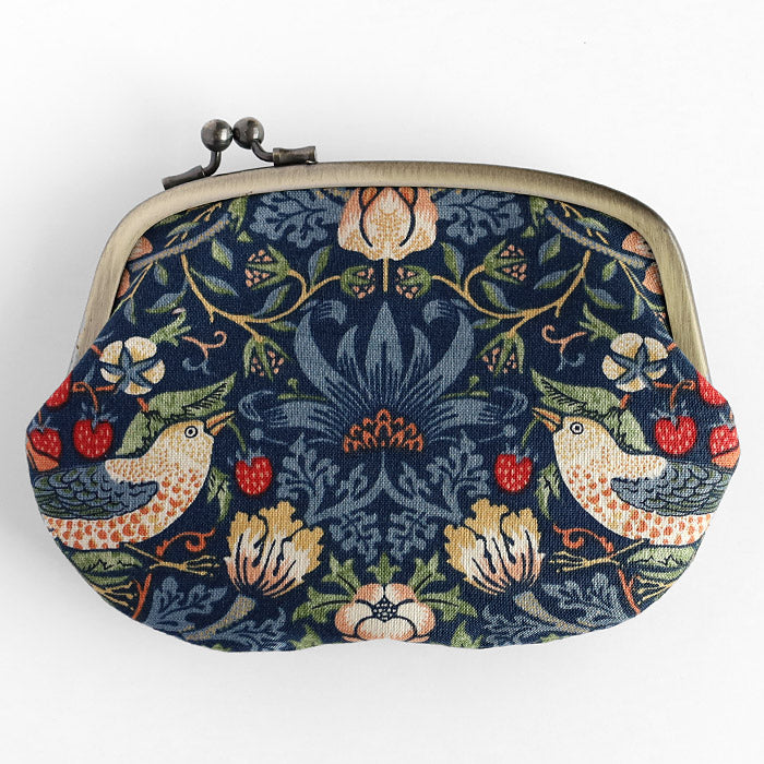 poussette Gamaguchi 4.5 inch "Strawberry thief" Gamaguchi author Daisuke Ogawa's gamaguchi coin purse coin case [g45230001]