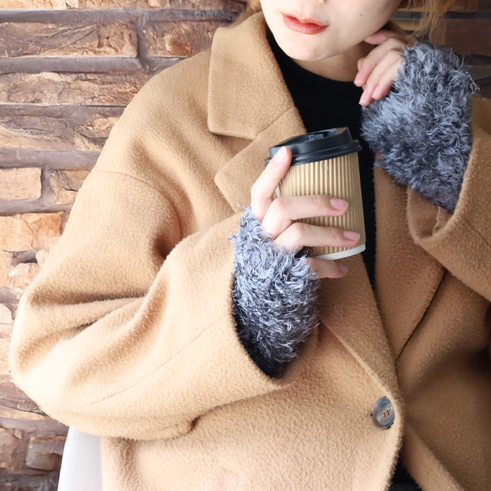 hasegawa（ハセガワ）長谷川商店 シルクファー リストカバー レディース [GL0904] 手袋 ハンドウォーマー 防寒 保湿