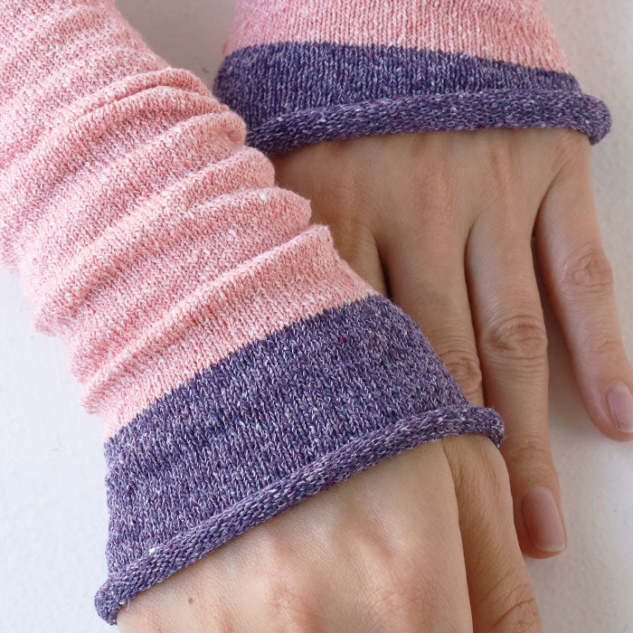 hasegawa（ハセガワ）長谷川商店 エコシルク 手首ウォーマー 2TONE COLOR レディース [GL0927] 長谷川商店 愛知県 一宮市 シルク ブランド手袋 ハンドケア 防寒 保湿