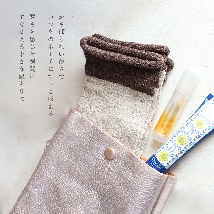 hasegawa（ハセガワ）長谷川商店 エコシルク 手首ウォーマー 2TONE COLOR レディース [GL0927] 長谷川商店 愛知県 一宮市 シルク ブランド手袋 ハンドケア 防寒 保湿