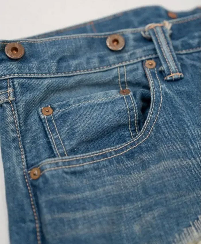 graphzero 13oz Remake Heritage Jeans Patchwork Indigo Used Wash [GZ-13HRJ-PW] Okayama Kurashiki Kojima Jeans Denim Brand