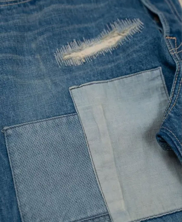 graphzero 13oz Remake Heritage Jeans Patchwork Indigo Used Wash [GZ-13HRJ-PW] Okayama Kurashiki Kojima Jeans Denim Brand