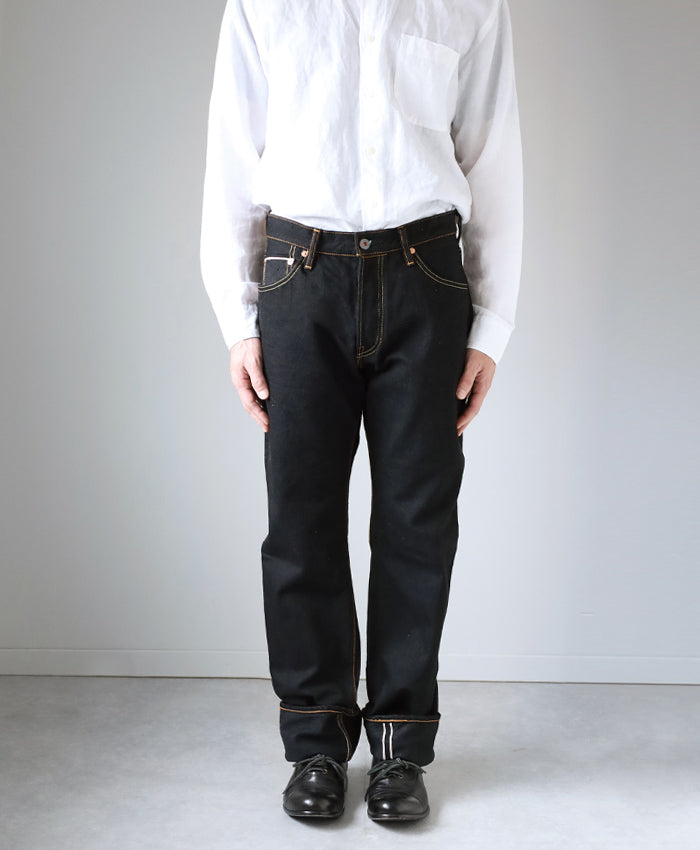 graphzero 15oz slim straight jeans black [GZ-15SLST-BK]