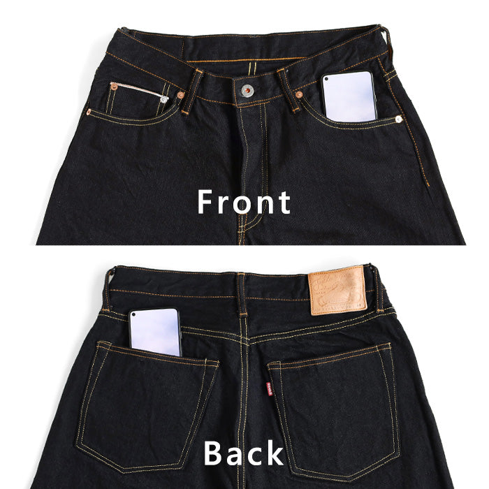 graphzero 15oz slim straight jeans black [GZ-15SLST-BK]