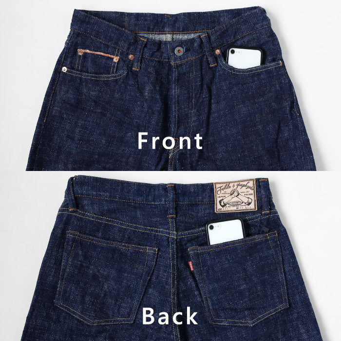 graphzero Yarn-dyed Slim Straight Jeans 15oz Indigo one-washed [GZ