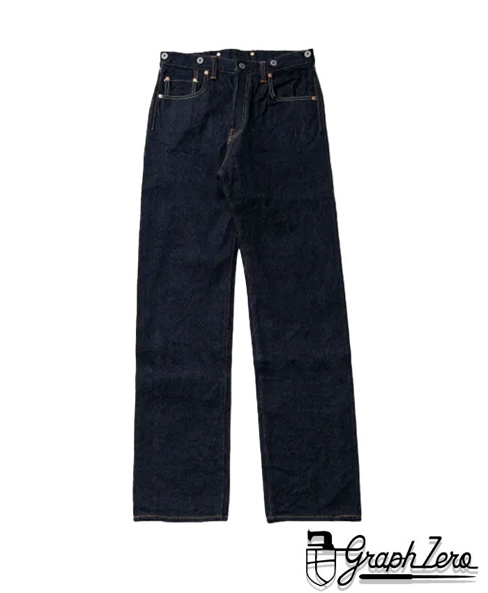 graphzero 16oz Selvedge Denim Loose Straight Jeans, Herringbone