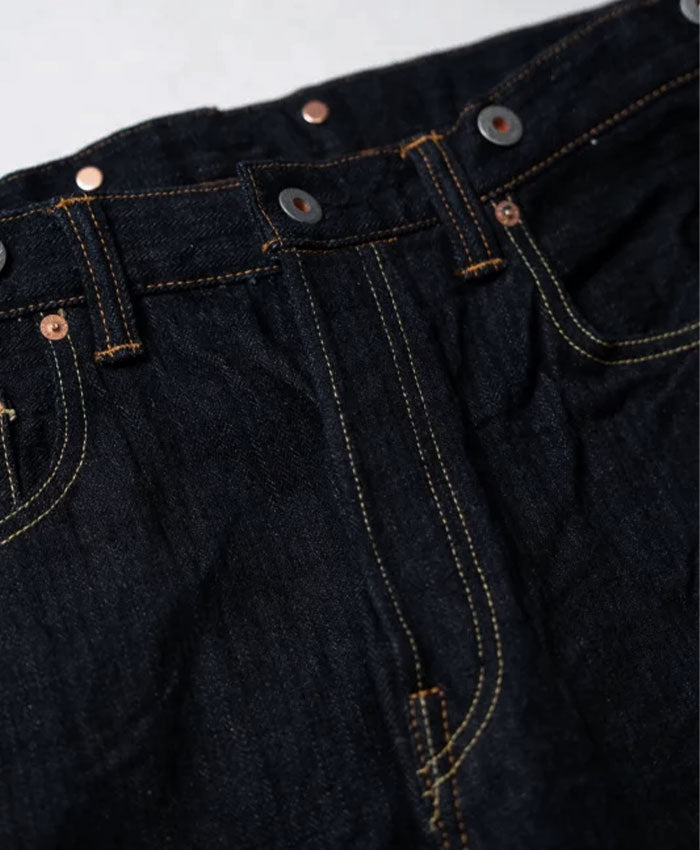 graphzero 16oz Selvedge Denim Loose Straight Jeans, Herringbone