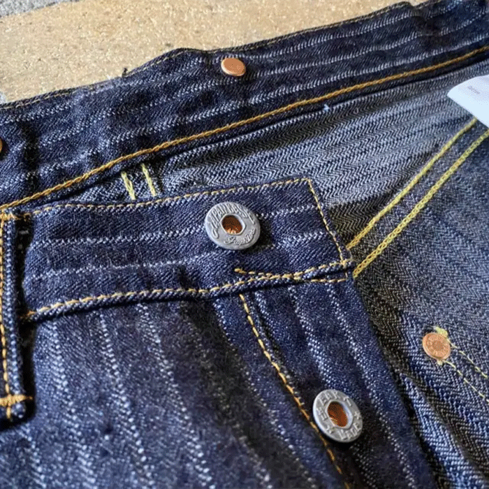 graphzero（グラフゼロ） 16オンスセルビッチ 針抜きヘリンボン ルーズストレートジーンズ ワンウォッシュ メンズ [GZ-16LST-03-HHB-OW]