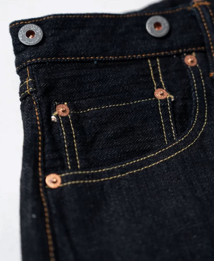graphzero 16oz Selvedge Denim Loose Straight Jeans, Herringbone
