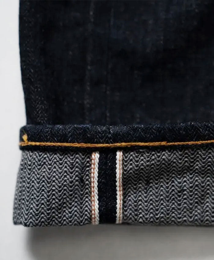 graphzero 16oz Selvedge Denim Loose Straight Jeans, Herringbone