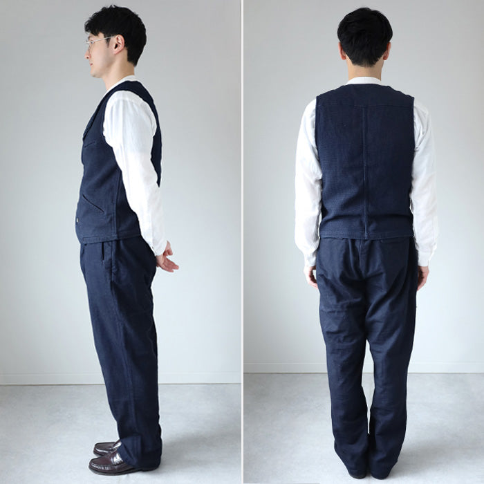 graphzero(グラフゼロ) アビエーターワークベスト インディゴ メンズ レディース 男女兼用 [GZ-AWV-3012]