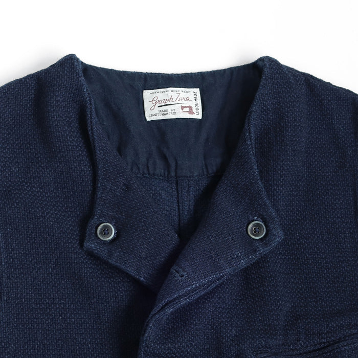 graphzero(グラフゼロ) アビエーターワークベスト インディゴ メンズ レディース 男女兼用 [GZ-AWV-3012]